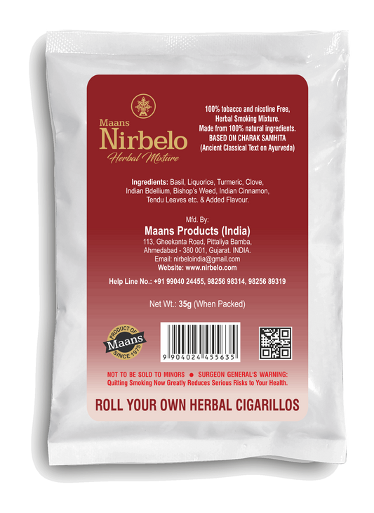 Nirbelo Herbal Raw Mixture Double Apple Flavor 100% Tobacco Free & Nicotine Free Natural Organic Ingredients for Quit Smoking & Nature's Alternative to Tobacco